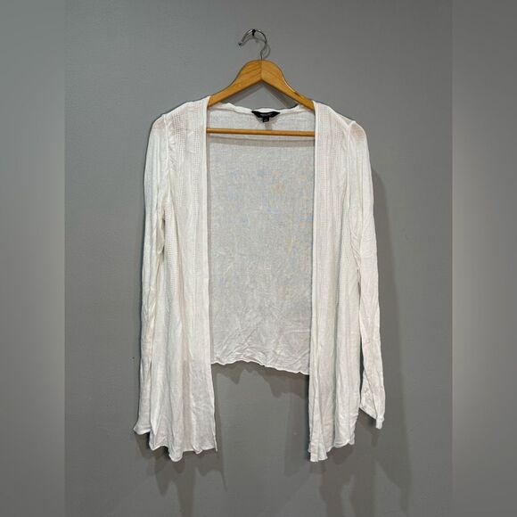 White Simply Vera Open Sweater Size L VGUC - Picture 3 of 7